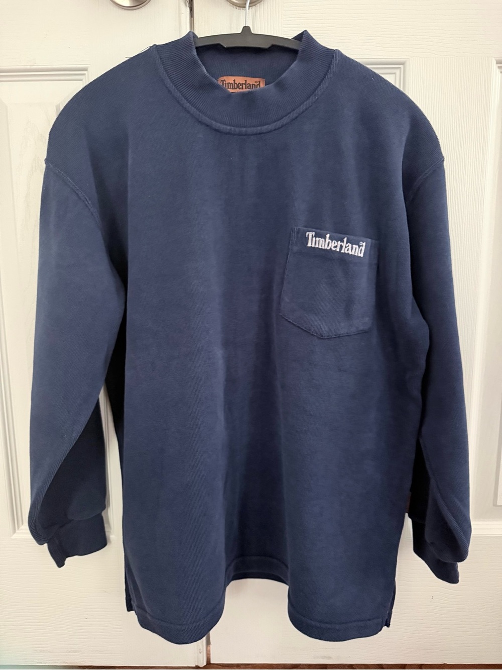 Timberland Men's Navy Pocket Crew Sweatshirt with Logo